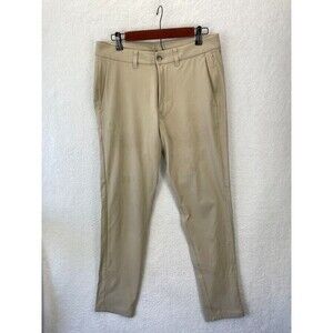 Lululemon ABC Slim-Fit Men's Trouser Warpstreme Size‎ 32 Trench Khaki Stained